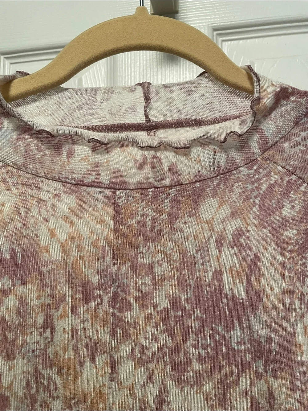 Women's Pink Tie-Dye Short Sleeve Top